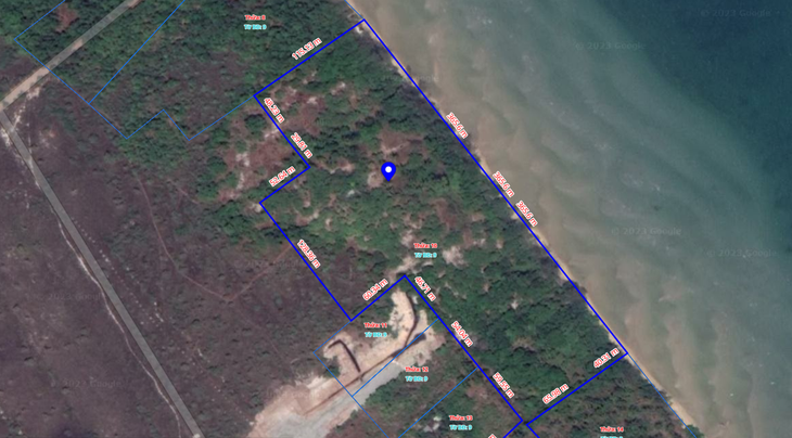 Thửa đất hơn 5,1ha đứng tên Đặng Lê Nguyên Vũ tại xã Bãi Thơm, TP Phú Quốc - Ảnh: AN LONG