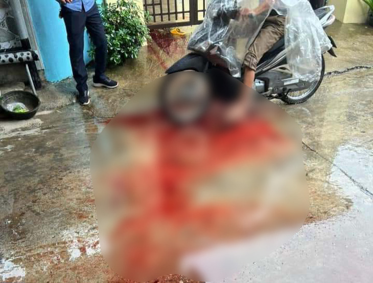 Hiện trường nơi xảy ra vụ việc chồng dùng dao đâm chết vợ tại xã Quỳnh Nguyên, huyện Quỳnh Phụ, tỉnh Thái Bình - Ảnh: K.LINH