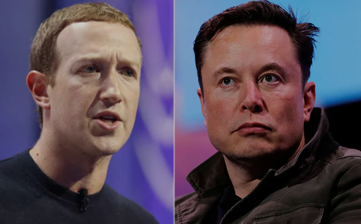 Mark Zuckerberg (trái) và Elon Musk (phải) - Ảnh: NDTV