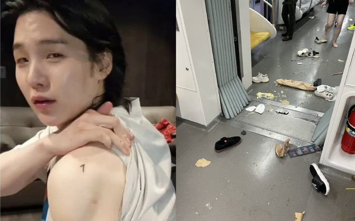 Suga "gây" hỗn loạn trên tàu điện ngầm vì 1 hành động khó tin