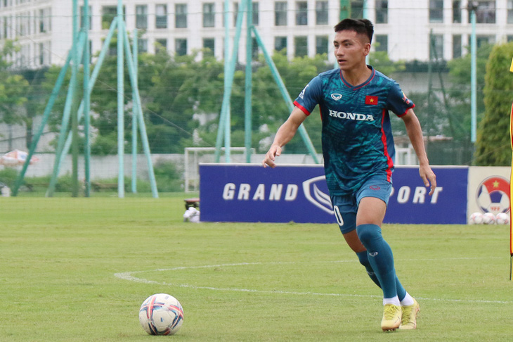 U23 Việt Nam có thêm tiền đạo Nguyễn Minh Quang (CLB Bình Thuận) đang dẫn đầu danh sách ghi bàn tại Giải hạng nhất 2023 - Ảnh: VFF
