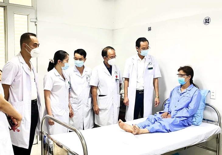 Bệnh nhân sau khi được ghép giác mạc đang dần hồi phục tốt, đánh dấu sự thành công của ca phẫu thuật - Ảnh: Bệnh viện Mắt Hải Phòng