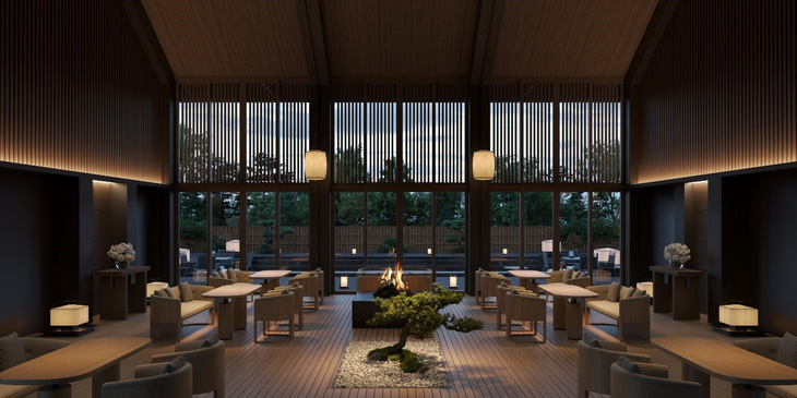 Nhà hàng thực dưỡng nằm trong khu trị liệu onsen clubhouse