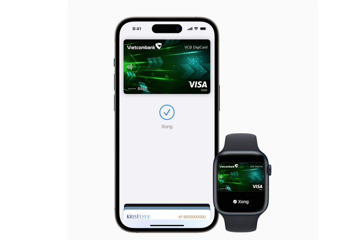 Thẻ tín dụng và thẻ ghi nợ của nhiều ngân hàng tại Việt Nam đã có thể tích hợp được vào Apple Pay - Ảnh chụp màn hình