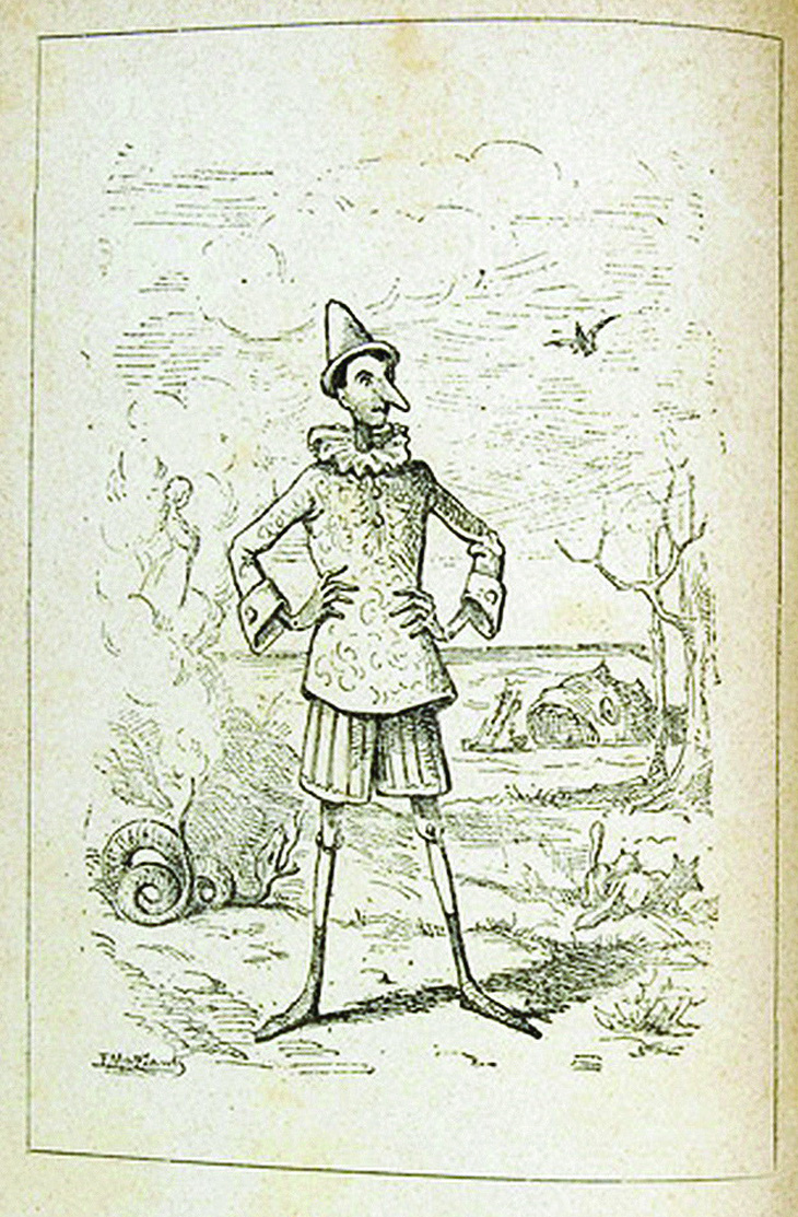 Pinocchio với nét vẽ của Enrico Mazzanti, Firenze, 1883