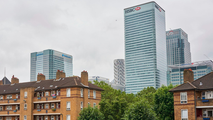 Tòa tháp HSBC London (Anh) - Ảnh: FINANCIAL TIMES