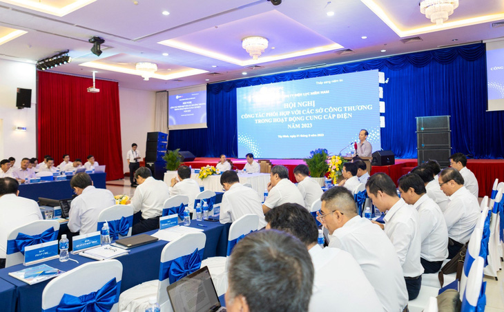 Đại biểu dự Hội nghị công tác phối hợp giữa Tông công ty Điện lực miền Nam với các Sở Công Thương trong hoạt động cung cấp điện - Ảnh: Cty cung cấp
