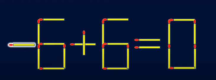 Matchstick Brain Teaser: 8/3+6=0 Fix The Equation By Moving 1