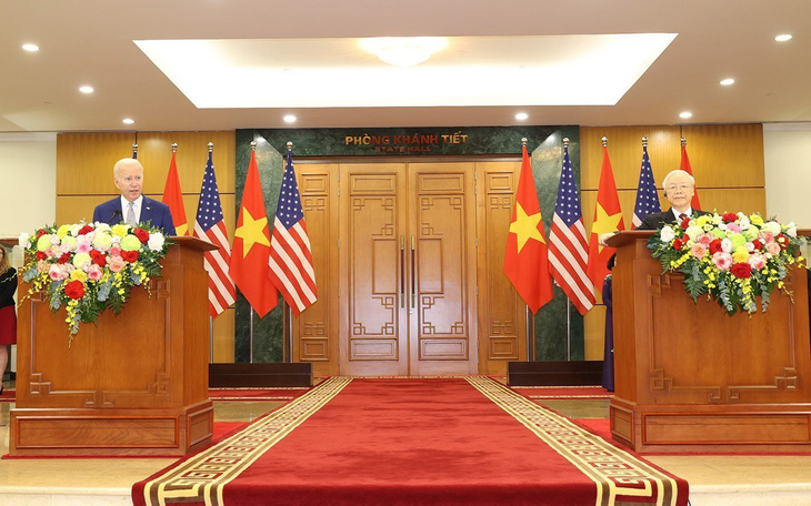 Nội dung cuộc họp báo của Tổng bí thư Nguyễn Phú Trọng và Tổng thống Joe Biden
