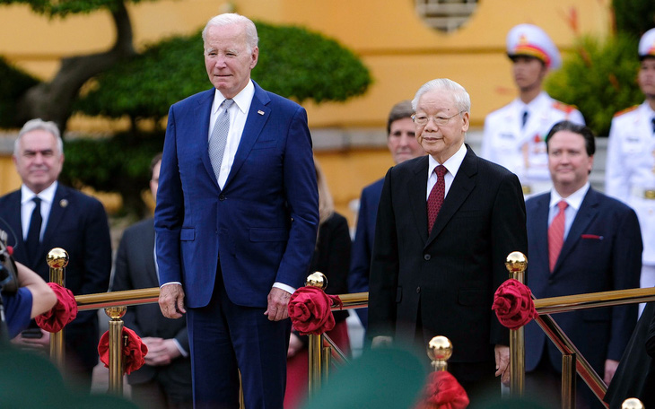 Tổng bí thư Nguyễn Phú Trọng chủ trì lễ đón chính thức Tổng thống Mỹ Joe Biden