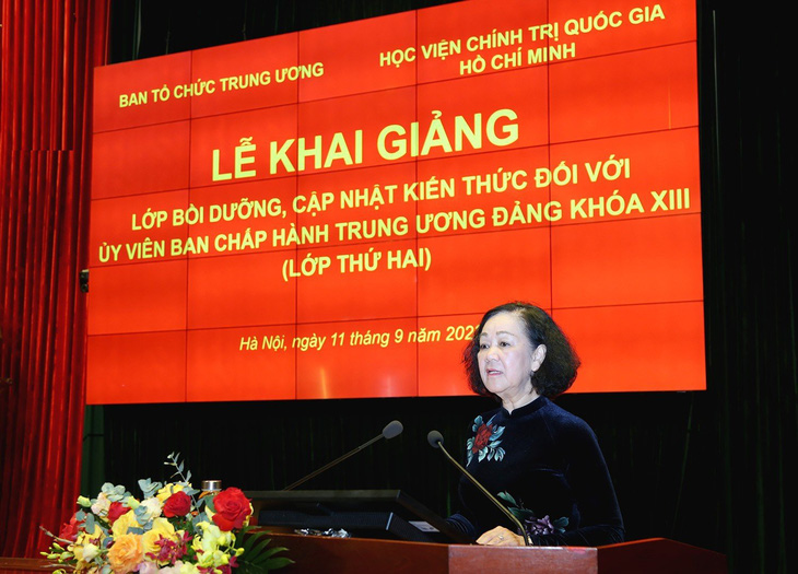 Thường trực Ban Bí thư Trương Thị Mai - Ảnh: Học viện Chính trị quốc gia Hồ Chí Minh