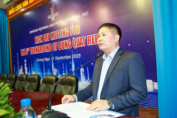 Tổng giám đốc BSR Bùi Ngọc Dương phát biểu khai mạc buổi lễ khởi động