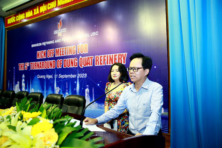Chủ tịch HĐQT BSR Nguyễn Văn Hội phát biểu tại buổi lễ