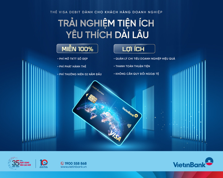 VietinBank miễn phí phát hành thẻ ghi nợ quốc tế dành riêng cho các khách hàng - Ảnh: VTB