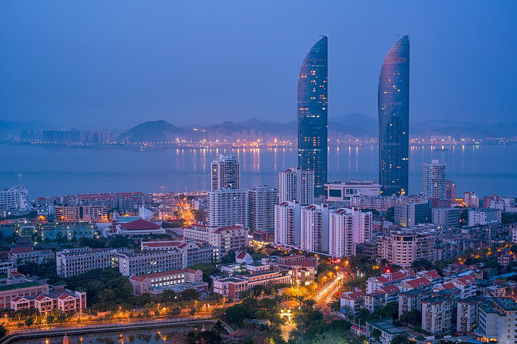Thành phố cảng Hạ Môn ở tỉnh Phúc Kiến. Đài Loan nằm ở phía đông của tỉnh Phúc Kiến, qua eo biển Đài Loan - Ảnh: WIKIPEDIA/FLICKR