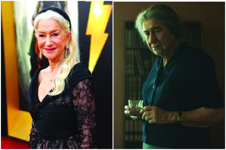 Khó lòng nhận ra Helen Mirren khi bà hóa thân thành Golda Meir.