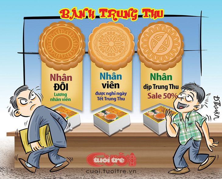 Bánh trung thu nhân gì ngon nhất? - Tranh biếm họa của Đức Thuận 