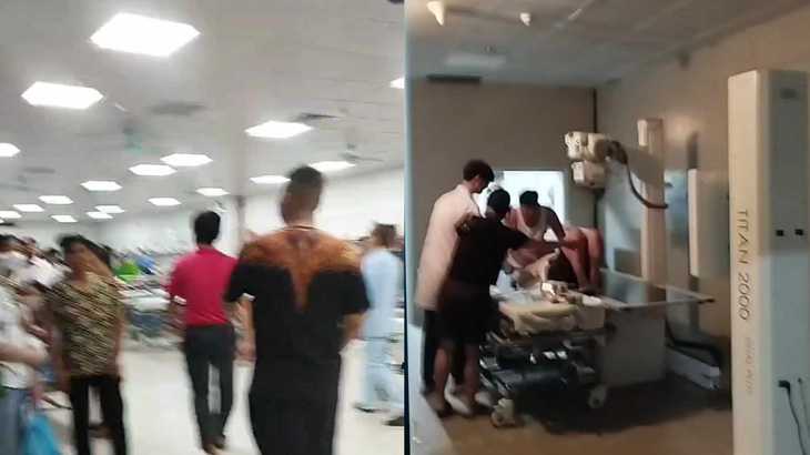 Người nhà bệnh nhân 16 tuổi tố bị sàm sỡ khi chụp X-quang tại Bệnh viện Việt Đức - Ảnh cắt từ video