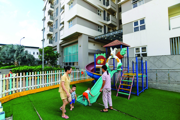 Khu vui chơi dành cho trẻ em ở chung cư TDH Phước Long, TP Thủ Đức, TP.HCM. Ảnh: QUANG ĐỊNH