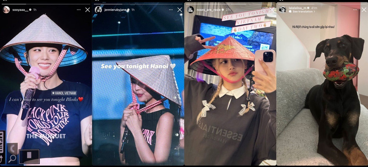 Các thành viên đội nón lá, dùng tiếng Việt khiến fan thích thú, hạnh phúc - Ảnh: Instagram nhân vật