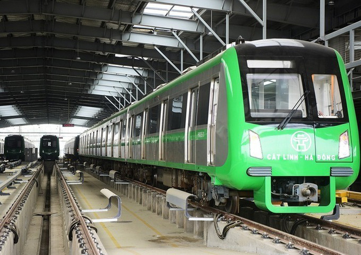 Tuyến đường sắt đô thị Cát Linh - Hà Đông, TP Hà Nội đang vận hành trơn tru - Ảnh: B.N.