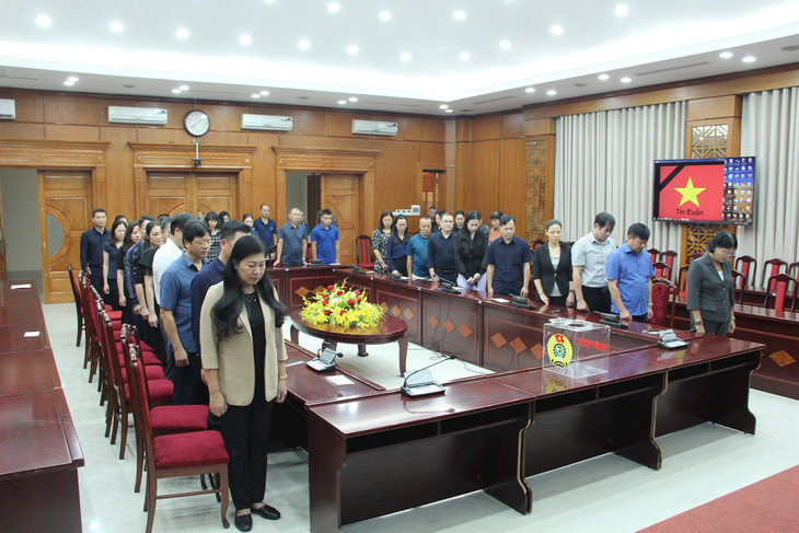 Hội trường cơ quan Ủy ban MTTQ Việt Nam TP Hà Nội tổ chức lễ tưởng niệm sáng 18-9 - Ảnh: Ủy ban MTTQ Việt Nam TP Hà Nội 