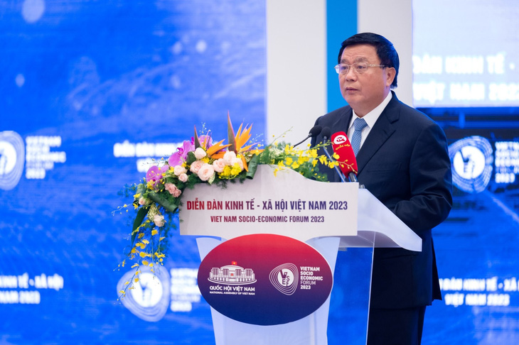 Ông Nguyễn Xuân Thắng đề nghị cần lập lại niềm tin cho nhà đầu tư để khôi phục các động lực tăng trưởng của nền kinh tế - Ảnh: CTV 