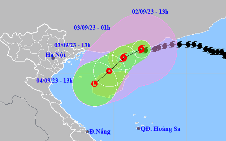 Bão số 3 hướng tới bán đảo Lôi Châu, tiếp tục suy yếu