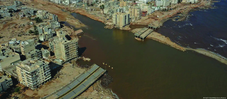 Cơn bão tàn khốc Daniel đã phá hủy hai con đập được xây dựng vào những năm 1970 ở Derna. Ảnh: Halil Fidan/AA