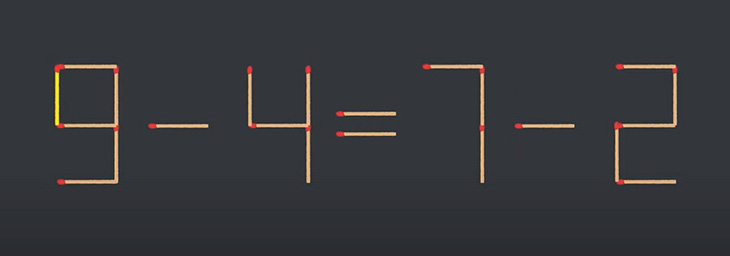 Thử tài IQ: Di chuyển một que diêm để 3-4=7+2 thành phép tính đúng - Ảnh 1.