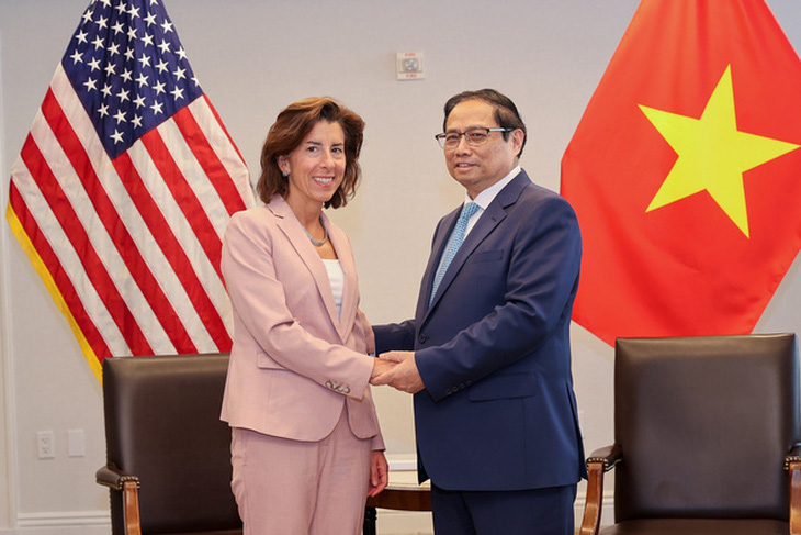 Thủ tướng Phạm Minh Chính gặp Bộ trưởng Thương mại Mỹ Gina Raimondo ngày 19-9 - Ảnh: VGP