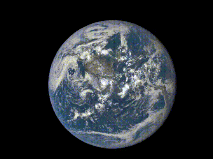 Hình ảnh Mặt trăng quay quanh Trái đất - Ảnh: NASA/NOAA