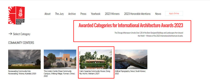 Clubhouse Casamia Calm Hoi An giành giải Kiến trúc quốc tế IAA 2023 - Ảnh 1.