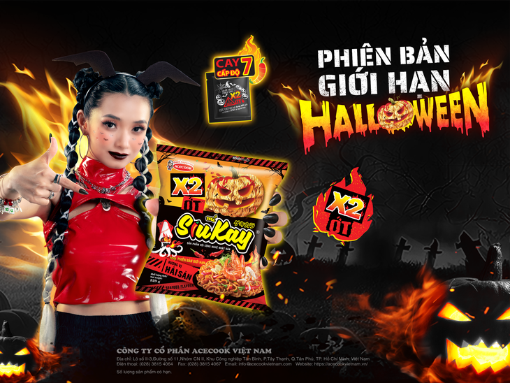 Acecook Việt Nam tung mì SiuKay phiên bản giới hạn Halloween với gói x2 ớt - Ảnh 1.