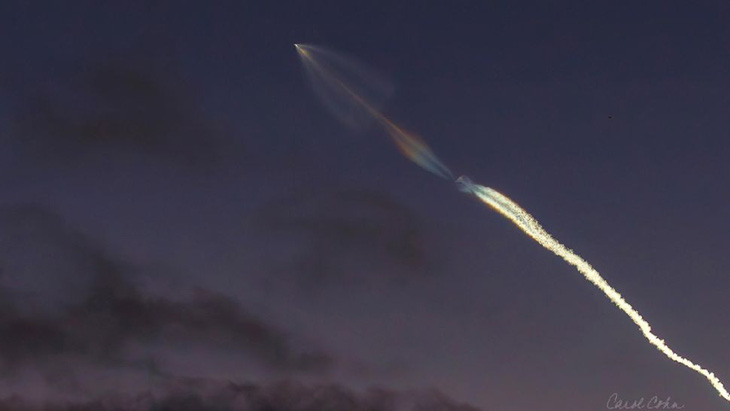 The rocket's burnt fuel created a hole in the ionosphere - Photo: Live Science