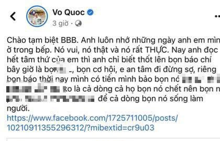 Đề Nghị Xác Minh Xử Lý Facebooker Vo Quoc Vì Xúc Phạm Báo Chí Tuổi Trẻ Online 6885