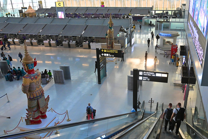 Sân bay Suvarnabhumi ở Bangkok cùng một số sân bay khác của Thái Lan sẽ được nâng cấp, mở rộng - Ảnh: AFP