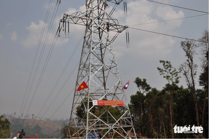 Nhập khẩu điện từ Lào về Việt Nam qua đường dây 220kV Xekaman 1- Pleiku 2 - Ảnh: X.TIẾN