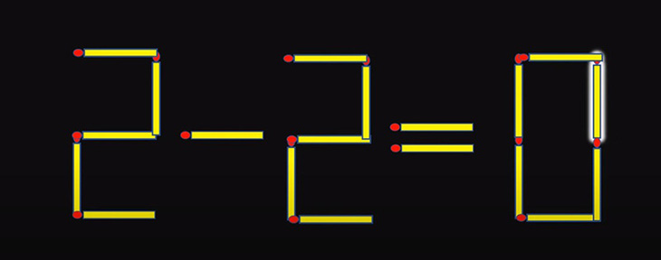 Thử tài IQ: Di chuyển hai que diêm để 4+4=1 thành phép tính đúng - Ảnh 1.