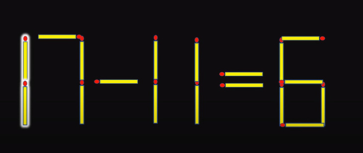 Thử tài IQ: Di chuyển hai que diêm để 7-0=6 thành phép tính đúng - Ảnh 1.