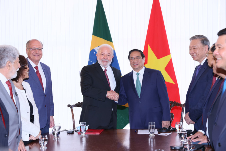 Thủ tướng Phạm Minh Chính gặp Tổng thống Brazil Lula da Silva trong chuyến thăm chính thức Brazil tháng 9-2023 - Ảnh: TTXVN