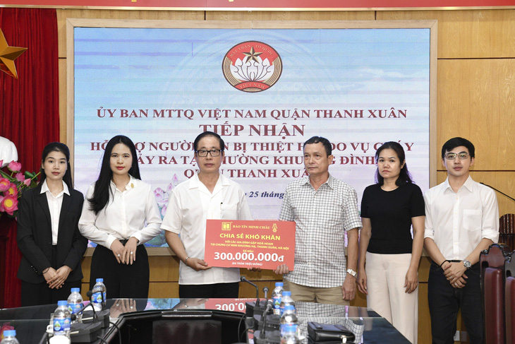 Công ty VBĐQ Bảo Tín Minh Châu ủng hộ gia đình các nạn nhân vụ cháy chung cư mini tại Khương Hạ