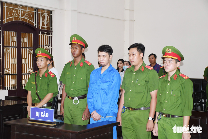 Đỗ Tấn Lộc tại phiên tòa xét xử sơ thẩm - Ảnh: HỒ GIANG