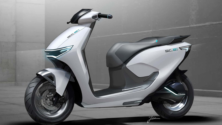 Honda SC e:Concept có thiết kế rất giống các dòng xe tay ga chạy xăng của Honda như SH hay xa hơn là Dylan - Ảnh: Honda