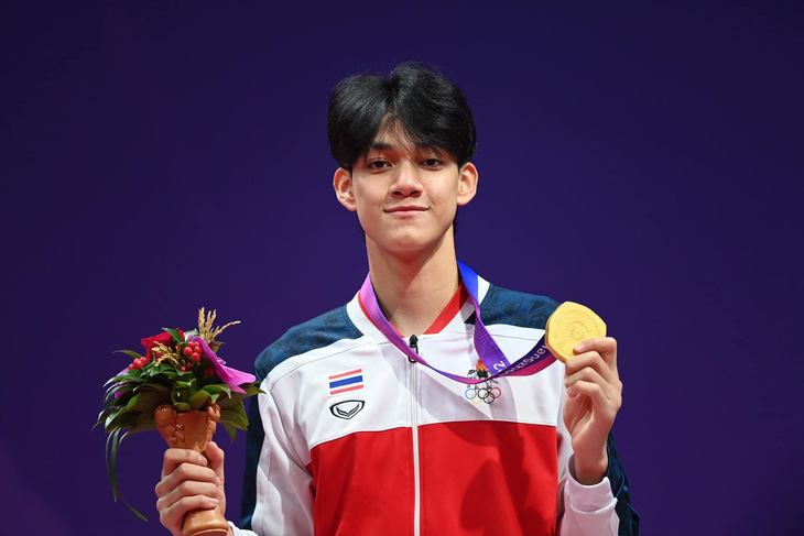 Tubtimdang Banlung giành huy chương vàng Asiad 19 khi tròn 19 tuổi 14 ngày - Ảnh: Taekwondo Association of Thailand