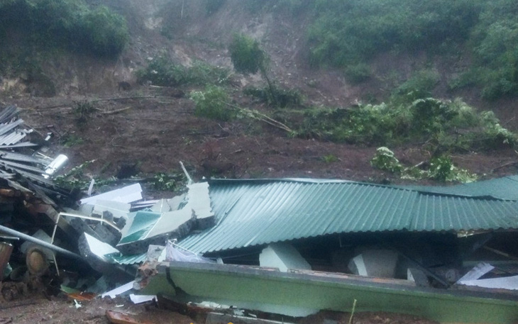 Hiện trường vụ đổ sập căn nhà cấp 4 tại huyện Ba Chẽ, tỉnh Quảng Ninh - Ảnh: UBND huyện Ba Chẽ