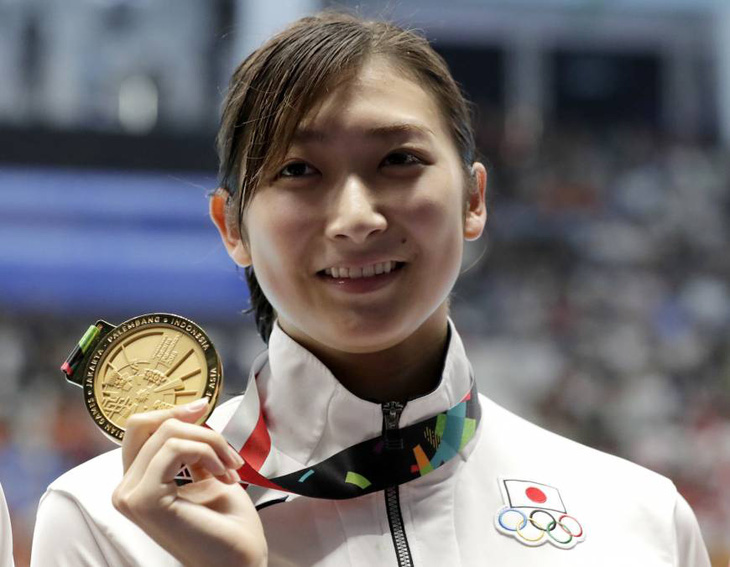 Kình ngư Rikako Ikee là vận động viên bơi cự ly ngắn số 1 châu Á trước khi mắc bệnh bạch cầu - Ảnh: JAPAN TIMES