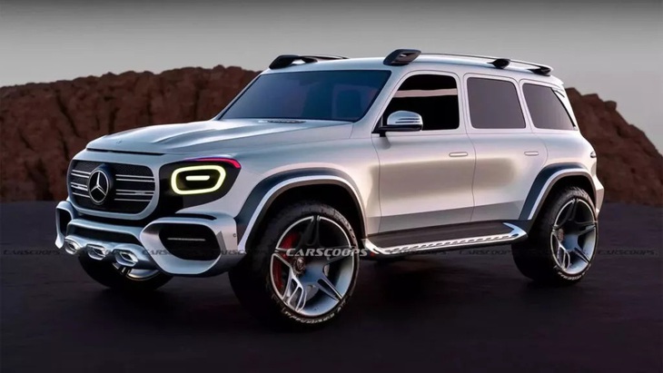 Dự đoán thiết kế hoàn chỉnh của Mercedes-Benz G-Class thu nhỏ - Ảnh: Carscoops