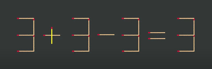 Thử tài IQ: Di chuyển một que diêm để 3-3-3=9 thành phép tính đúng - Ảnh 1.