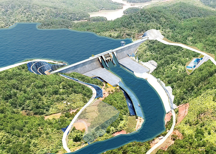 Mô phỏng dự án hồ chứa nước Ka Pét - Ảnh: UBND tỉnh Bình Thuận